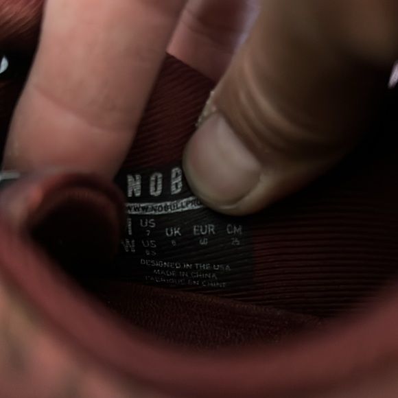 Maroon leather Nobull running shoes size 8.5 - Picture 6 of 6